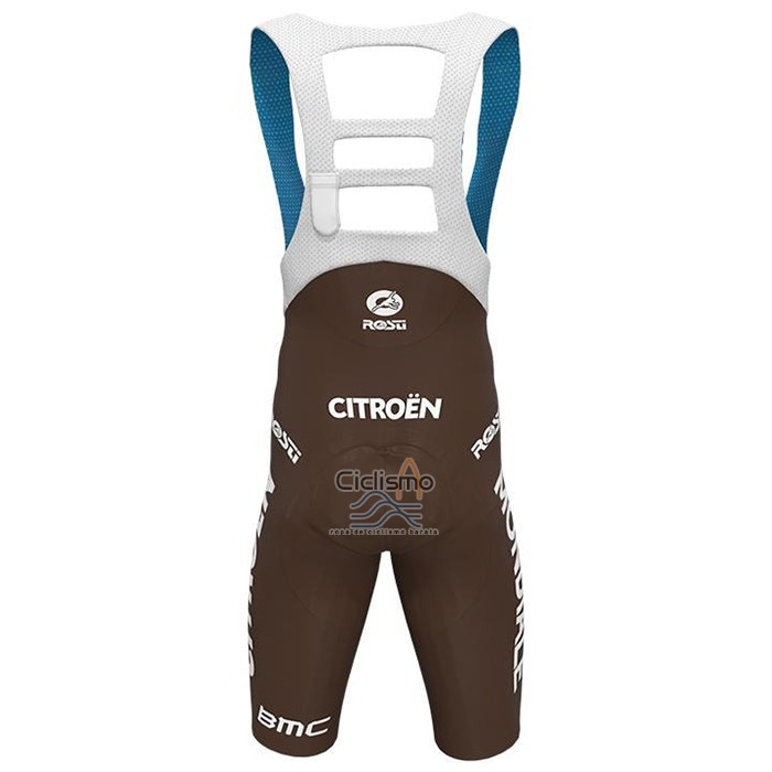 Ag2r Citroen Team Ropa Ciclismo Culotte Corto 2021 Mangas Cortas Blanco